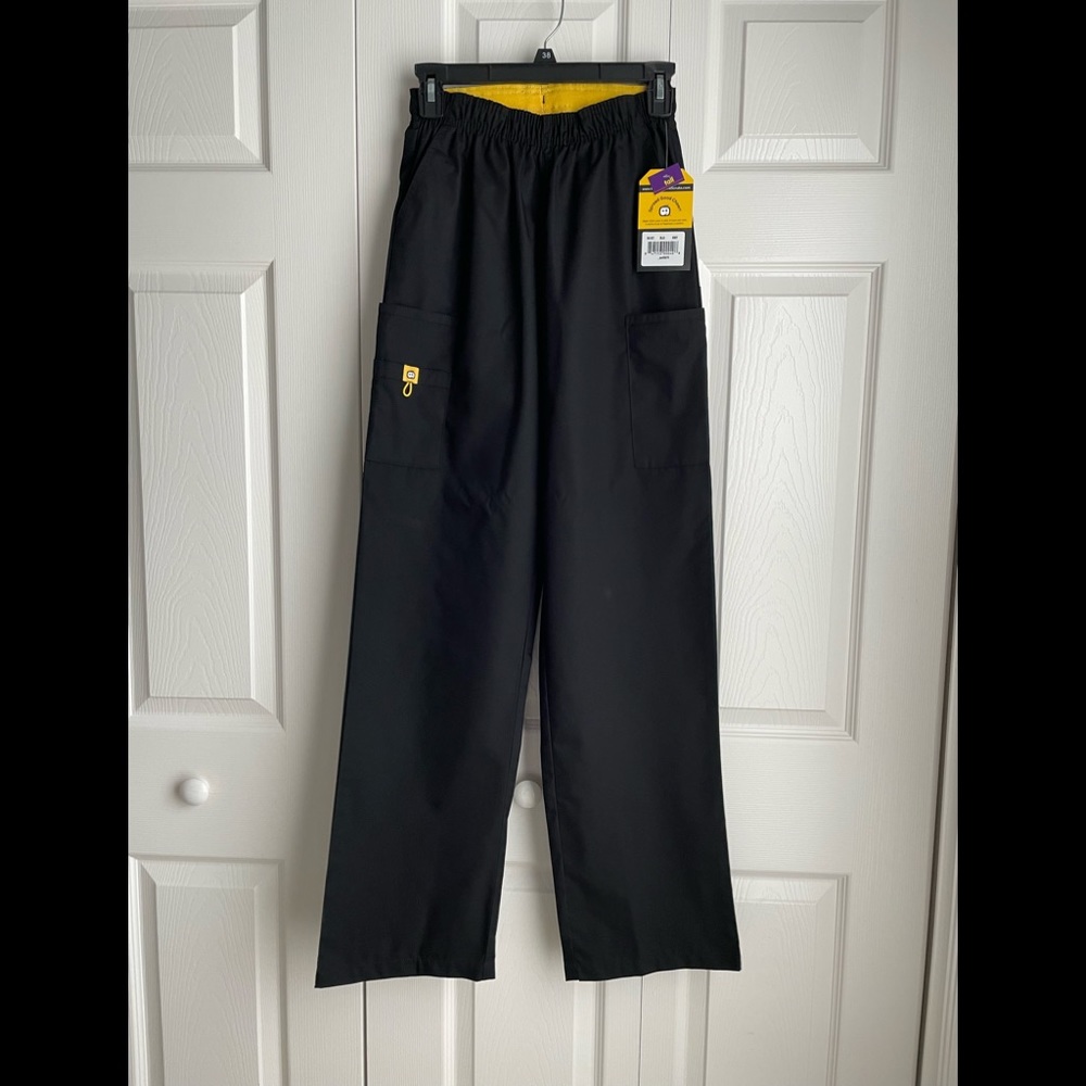 WonderWink Black Uniform Cargo Style Pants